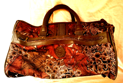 #ad Wild Jungle Autumn Floral Carpet Overnight Weekender Duffle Travel Bag Top Zip $35.19