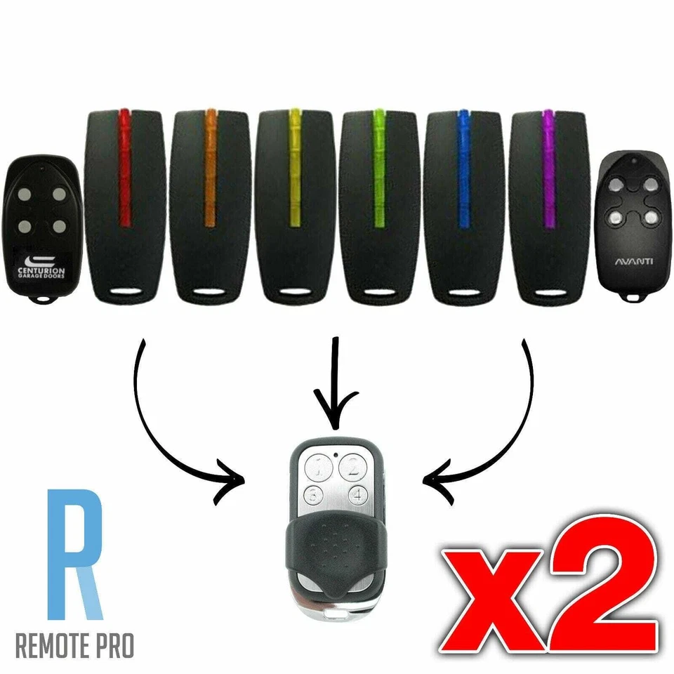 2 x Avanti, Superlift, Centurion & TX4 Garage Door Gate Remote Control (NEW)
