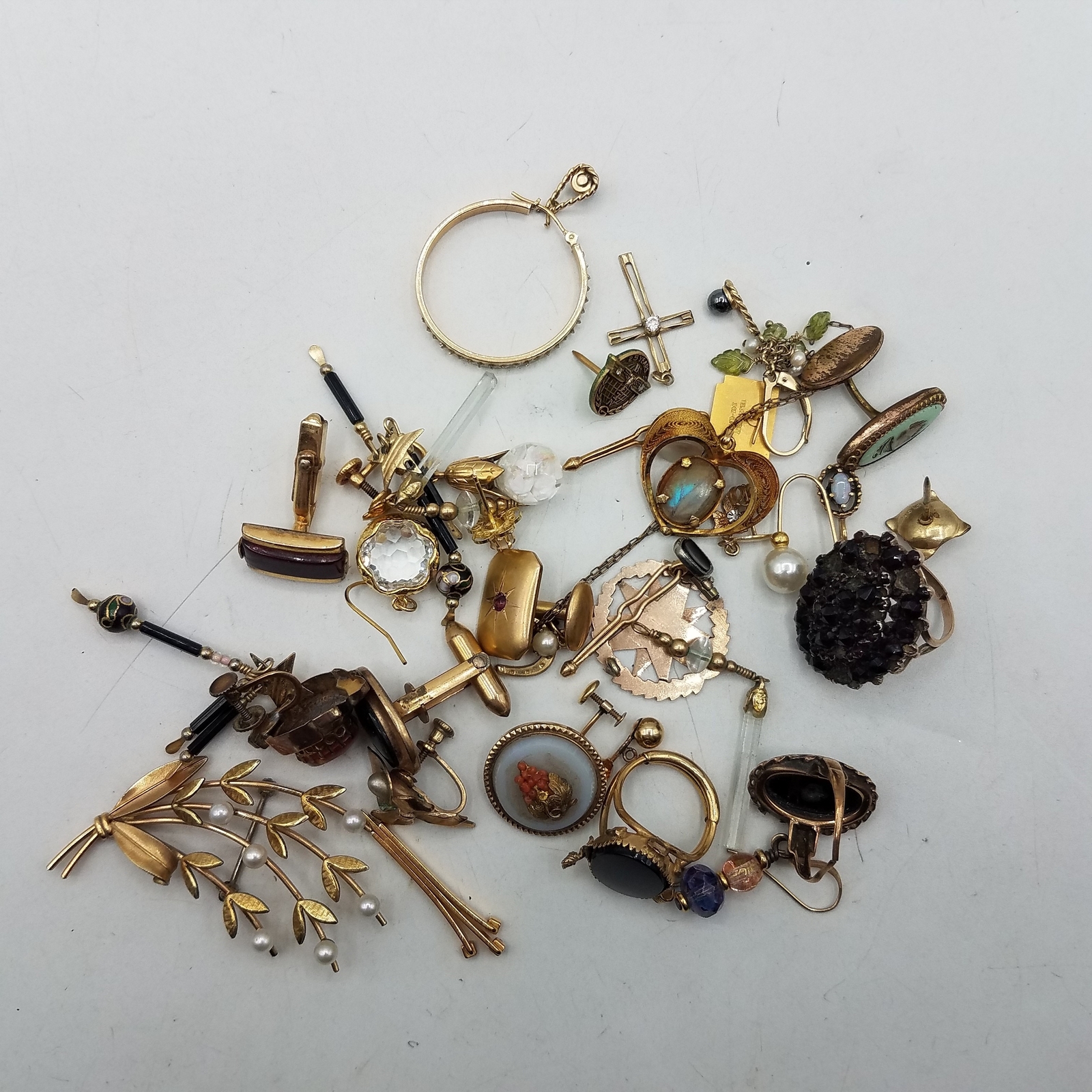 Tested Gold Filled Jewelry Scrap Lot with Stones 72.07 Grams eBay