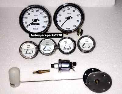 Smiths Elektrisch Temperatur + Öl + Volt+ Kraftstofffilter+ Speedo0-180KMH+