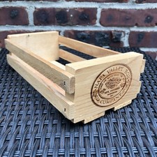 Napa Valley Box Co 12 Music Cassette Tape Storage Wood Rack Case Crate Wooden