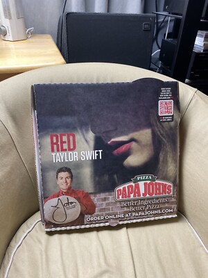 Taylor Swift Red Papa John S Pizza Box Rare Ebay