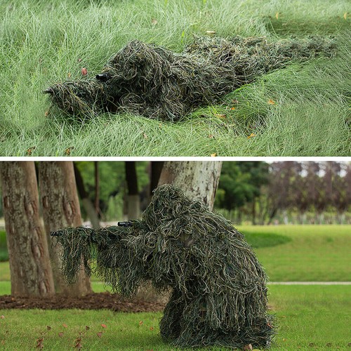 Ghillie-Anzug, Tarnanzug, Waldhose, Jacke, Kleidung, Kapuze, atmungsaktiv 2025 - Bild 12 von 16