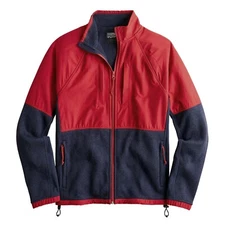 J.Crew Nordic Sweater Fleece Jacket Mens Full-Zip Stand Up Collar Zip Pockets