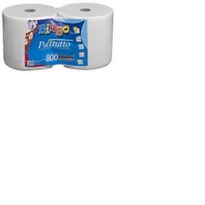 10 rotoloni bobine carta in pura cellulosa 800 strappi liscia