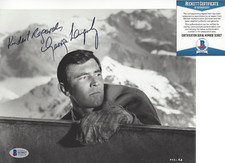 GEORGE LAZENBY SIGNED JAMES BOND 007 HER MAJESTYS 8X10 PHOTO BECKETT COA BAS