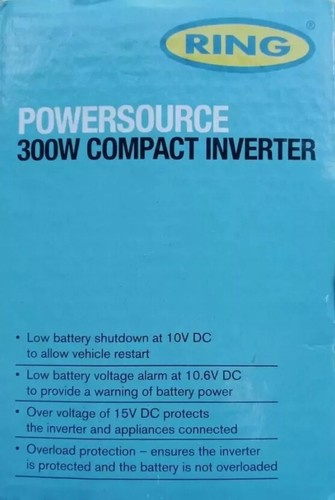 Ring 12v 300W Inverter + 2A USB In Car Power for 240V TV Laptops Fridge RINVU300 - Picture 4 of 5