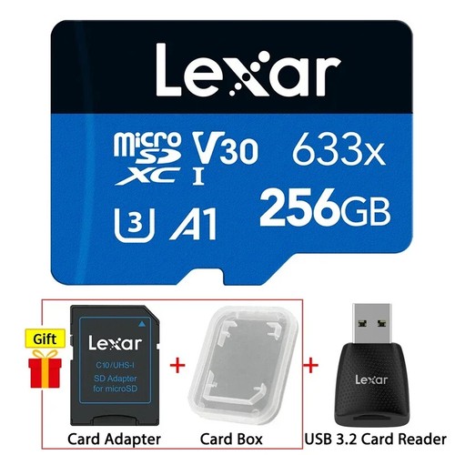 Carte Mémoire Micro Lexar SD 64, 128, 256, 51 2 + 2 Adaptateurs Haute Capacité🎁 - Photo 14/15