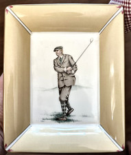 Golf Trinket Coin Dish Tray Golfers Daniel Hechter B2126 St Andrews Bone China