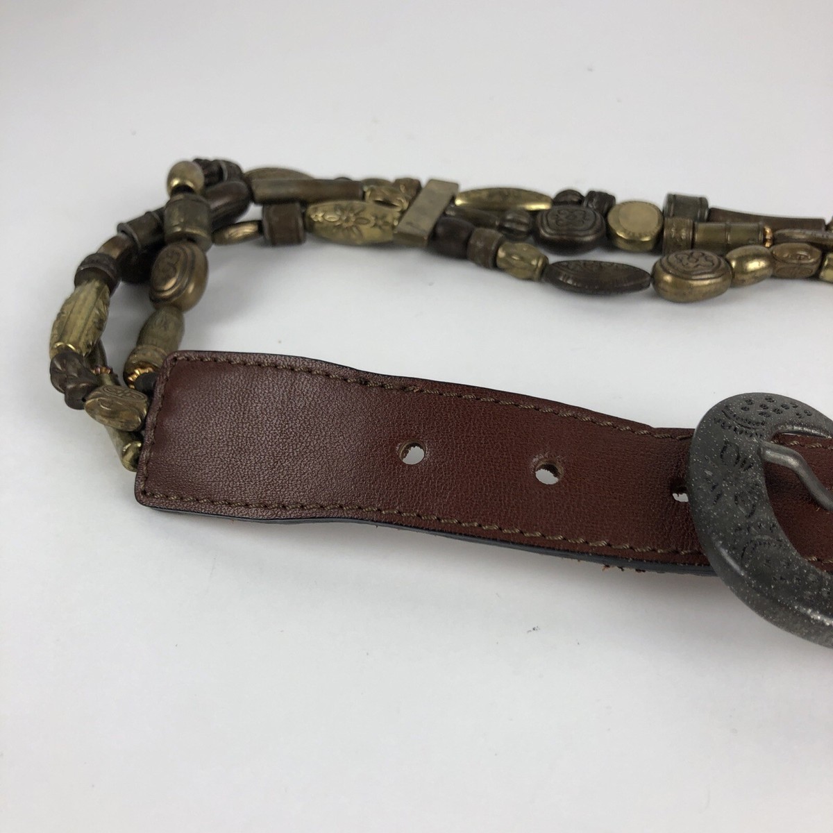 The Limited Vintage Leather Beaded Belt Women display picture 3