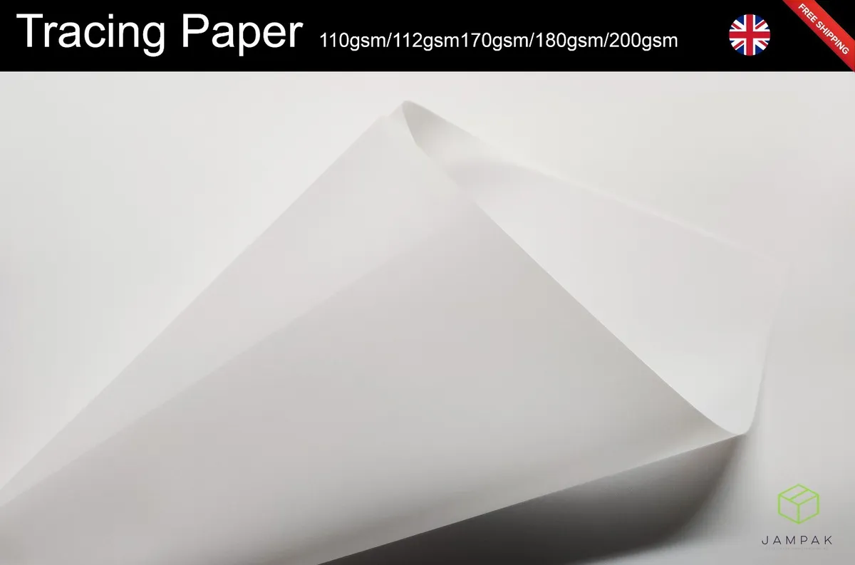 Tracing Paper 100gsm/112gsm/170gsm/200gsm/375gsm, HIGHEST QUALITY.  A2/A3/A4/A5