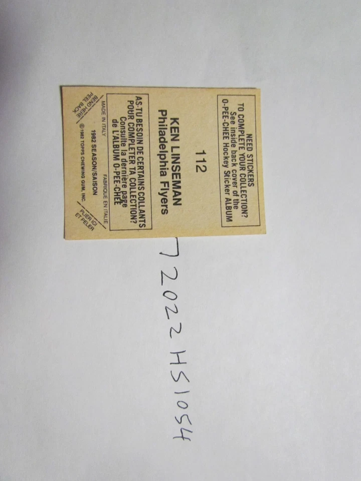 1982 Topps Ken Linseman Signed Hockey Card - Image 2 of 2