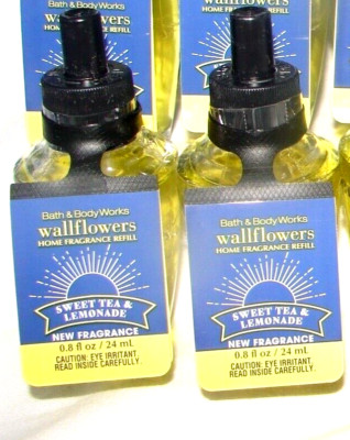 Bath Body Works SWEET TEA LEMONADE Wallflower Refill Bulbs Tea & Lemon  2 PACK