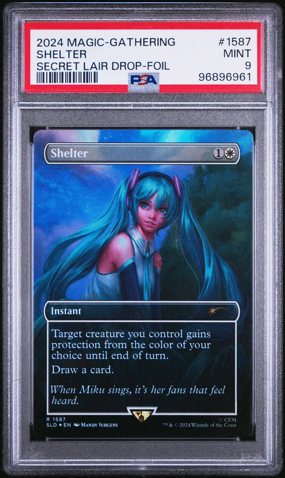 2024 MTG SECRET LAIR DROP FOIL #1587 SHELTER PSA 9