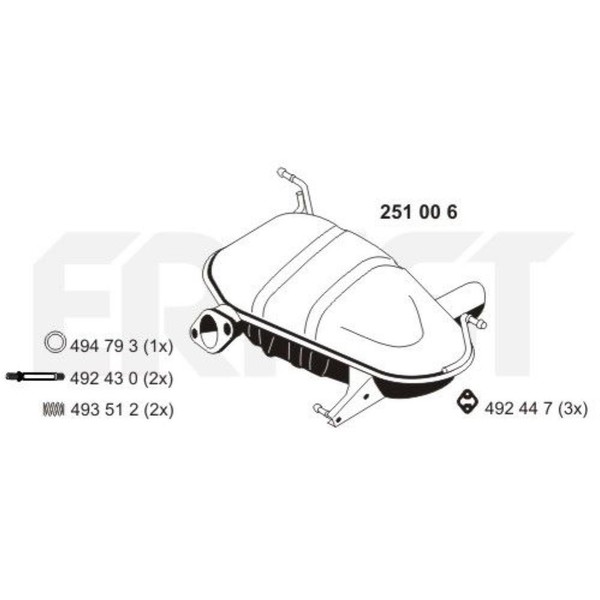 Ernst EndschalldäMpfer SchalldäMpfer FüR Bmw 1Er 116I 118I-image