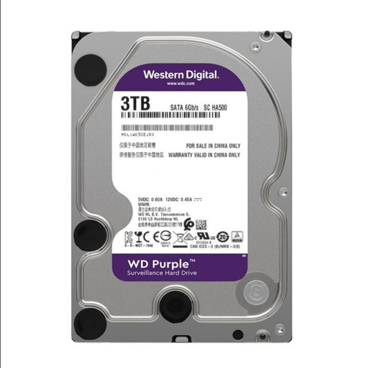 Western Digital Purple 3TB WD30PURX 64MB SATA 3.5