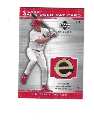 2001 Upper Deck Evolution e-Card Game Bat #BJD J.D. Drew ST LOUIS CARDINALS