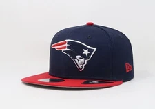 New Era 9Fifty Men Women Cap New England Patriots Baycik Navy Red Snapback Hat
