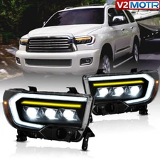 VLAND LED Headlights For Toyota Tundra 2007-2013 Sequoia 2008-2020 w/Animation