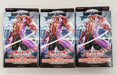 遊戯王　六武衆　米版ストラク　未開封3点セット SAMURAI WARLORDS Yu-Gi-Oh! Samurai Warlords Structure Deck Factory Sealed Set