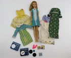 Vintage Barbie Francie Blonde Straight Leg Doll With Clothing Lot