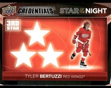 2021-22 UD Credentials #3S-9 Tyler Bertuzzi Star of the Night: Third Star
