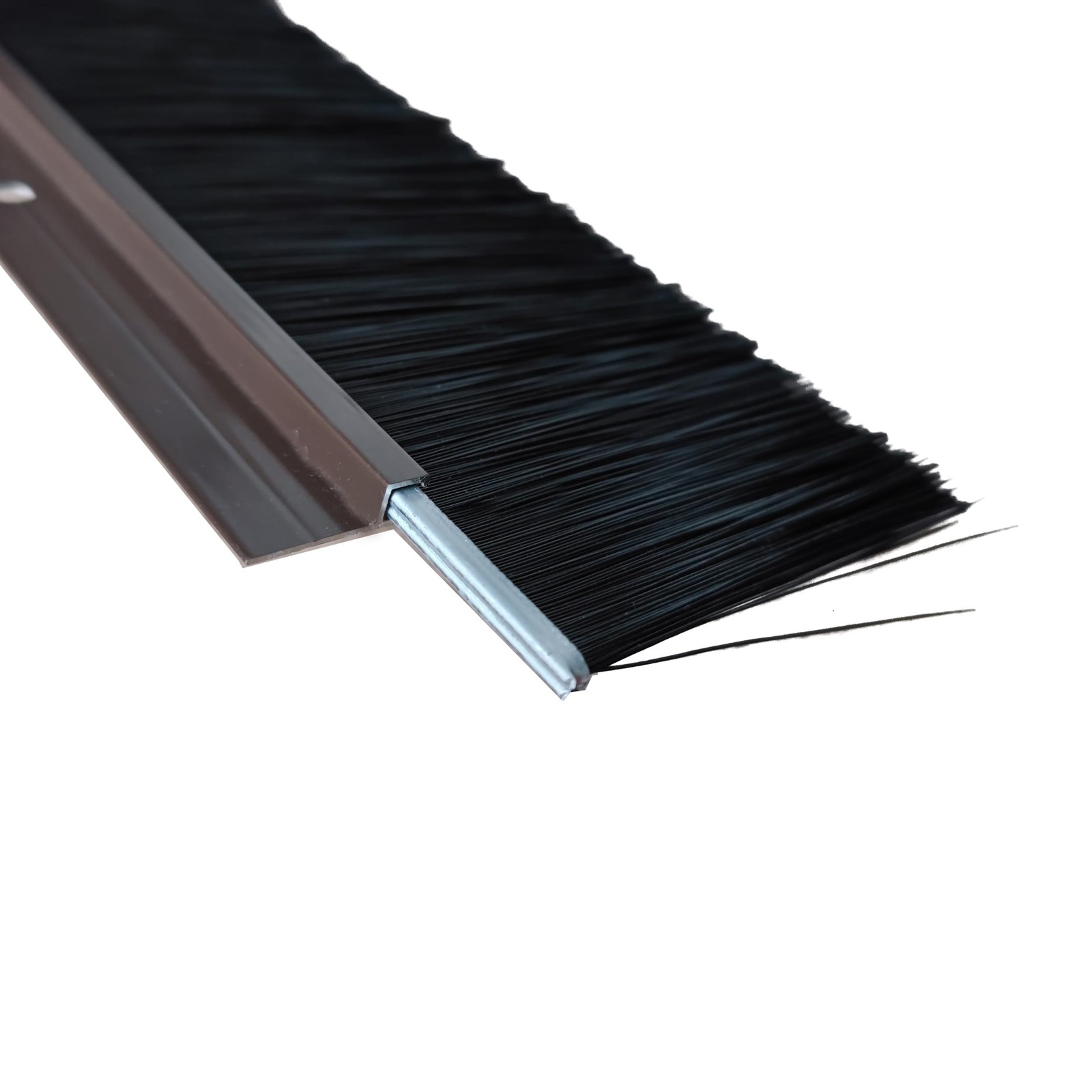 Brown 9 Sets 3+0.91 Inches Wide 39.37 Inches Long Garage Door Brush Sweeps Se...