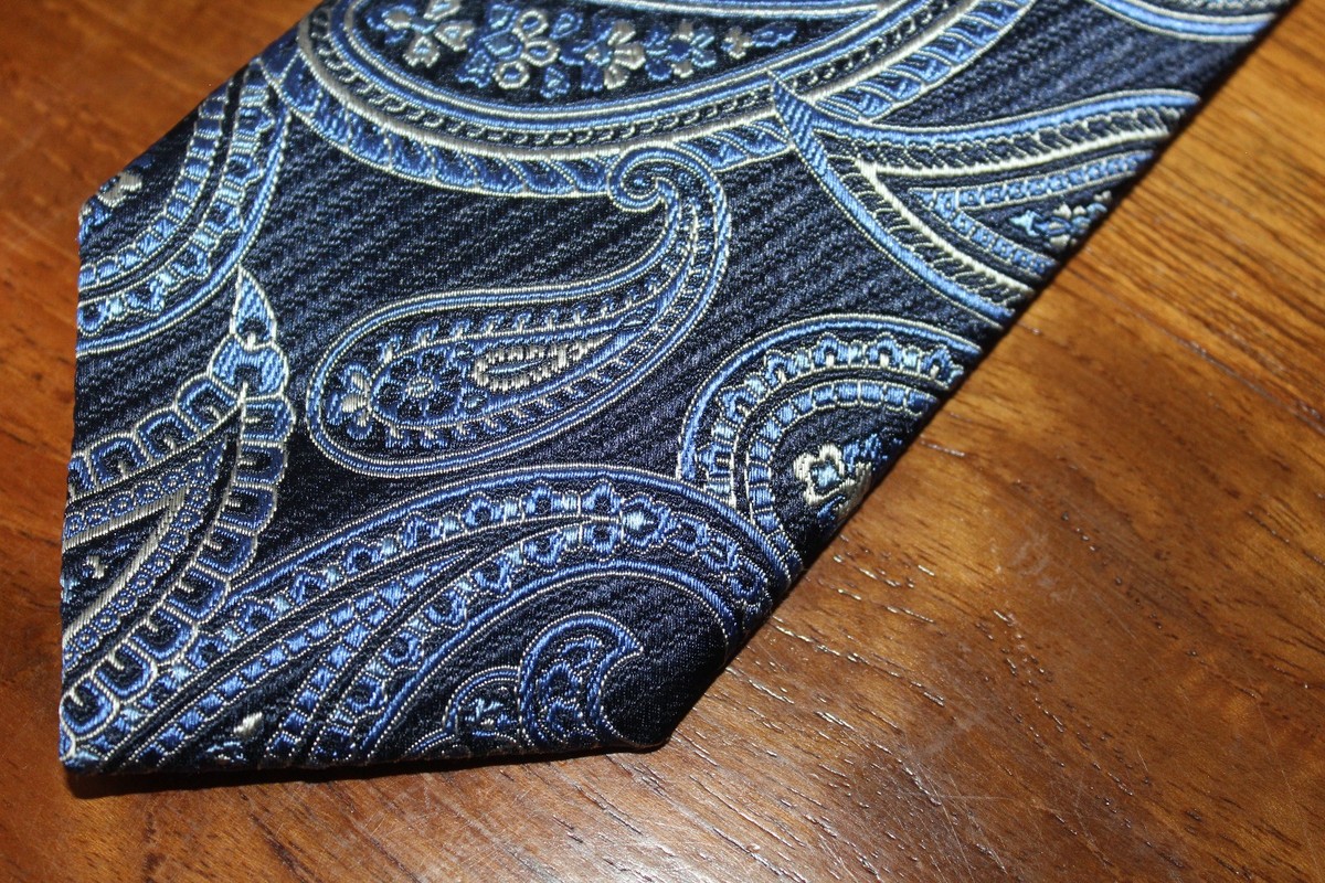 Cravate En Soie Daniel Cremieux - Motif Jacquard Paisley Multicolore - Neuf Sans étiquette