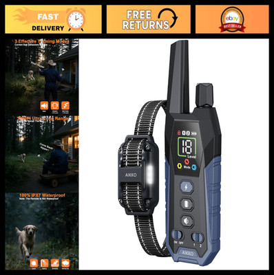 Professional Dog Shock Collar with Remote - 3300FT Waterproof eCollar, 3 Trainin
