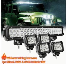 20In Spot Flood Combo Off Road Led Light Bar  4pcs 4In LED Fog Work Lights Pods