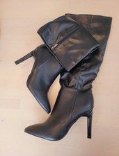 Black knee high boots