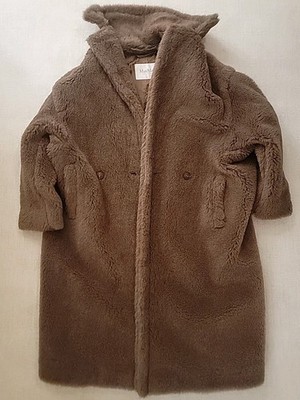 Womens Max Mara XS Teddy Bear Tobacco Brown Coat