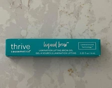 NEW IN BOX, THRIVE CAUSEMETICS LIQUID BROW LAMINATTION LIFTING BROW GEL CLEAR