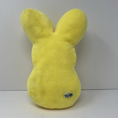 Easter Bunny Rabbit PEEPS Marshmallow Yellow Stuffed Animal 10" Plush Pillow - Picture 3 of 11