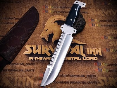 Handmade D-2 Steel Commando Survival, Outdoor, Camping, Collectible Bowie Knife