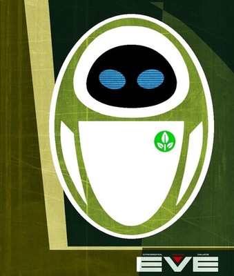 Disney Wall-E Eve Cute Robot Couple Paper Poster 210 GSM (No Frame) V7