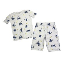 Mini Boden Monkey Shorts Pajama Set