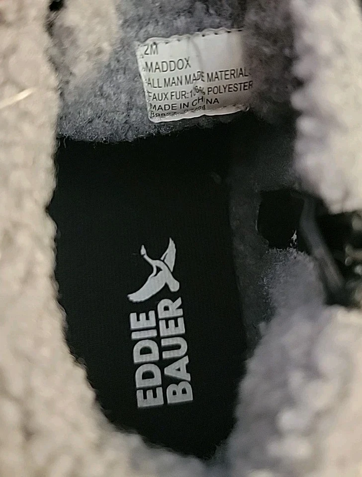 Новый Eddie Bauer Maddox детей черный ботинки искусственного меха 2 М - Изображение 4 из 4