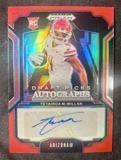 2025 Prizm Draft Picks Autographs #DPA-TMN Tetairoa McMillan Red Prizm RC /100