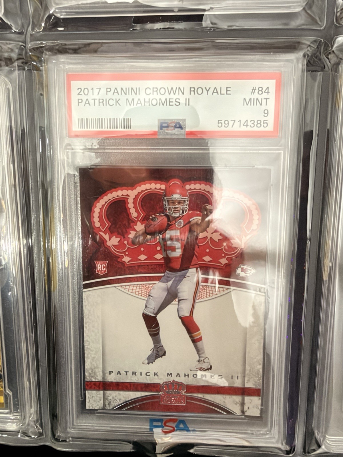 2017 Panini Preferred - Crown Royale Patrick Mahomes II #84 (RC) PSA 9