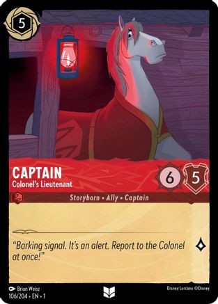 Captain - Colonel's Lieutenant 106/204 The First Chapter Uncommon NM Lorcana