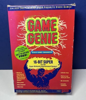 Galoob Game Genie 16-Bit Super Nintendo SNES Game Enhancer 1992 EMPTY BOX ONLY