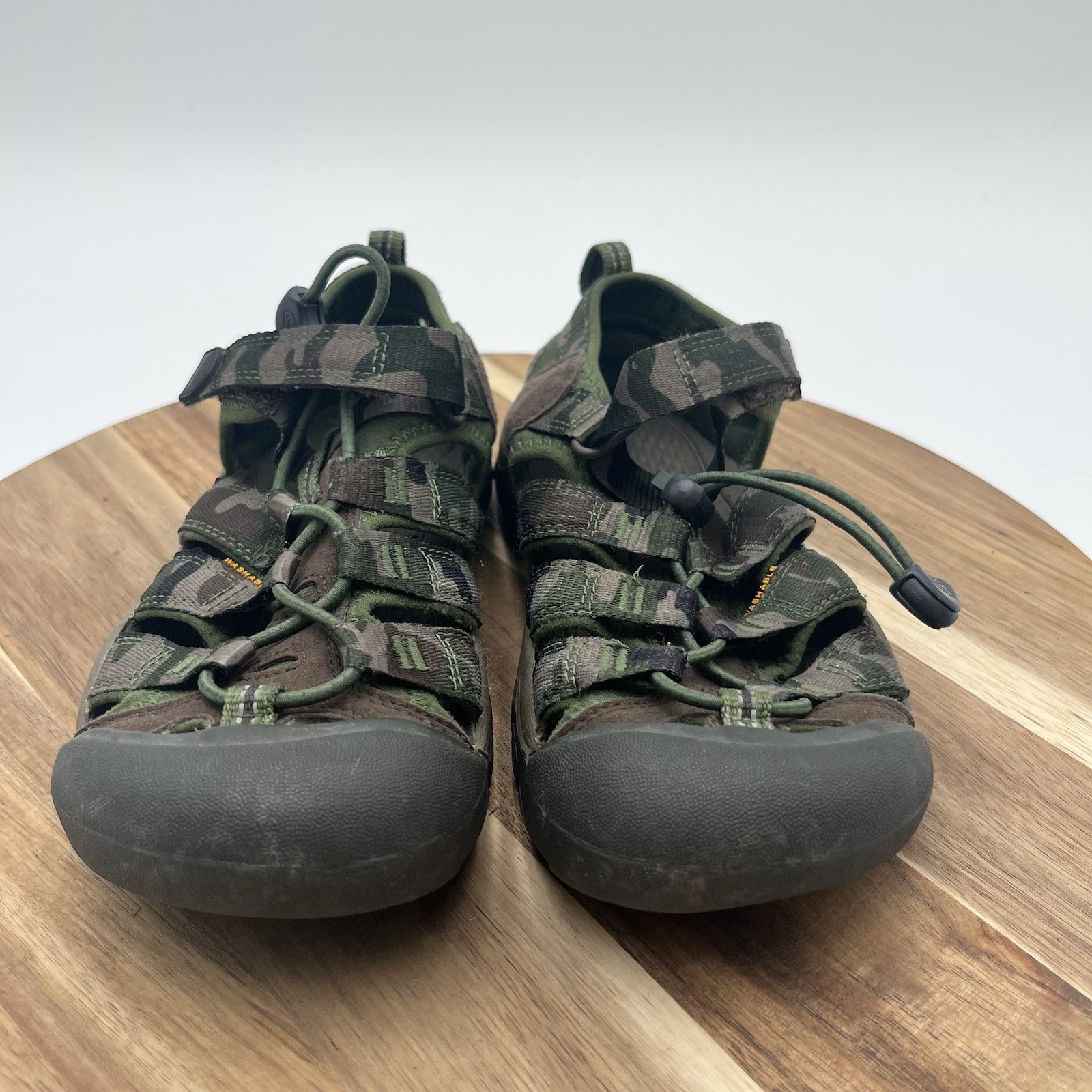 Sandali Keen bambino Newport H2 verdi mimetici impermeabili escursionismo trail giovani taglia 2 US