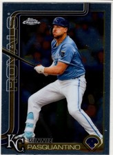 2025 Topps Chrome Baseball Vinnie Pasquantino No. 165 Kansas City Royals