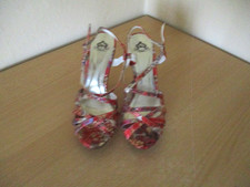 tm Martini Damen Schuhe High Heels Gr. 40 rot -mehrfarbig 13 cm hoch NEU