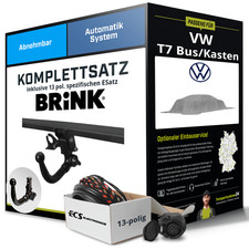 Für VW T7 Bus/Kasten Typ TV , TW Anhängerkupplung abnehmbar +eSatz 13pol 24- Set
