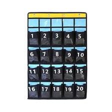 Numbered Classroom Pocket Chart for Cell Phones Holder Sundries Closet Wall Door