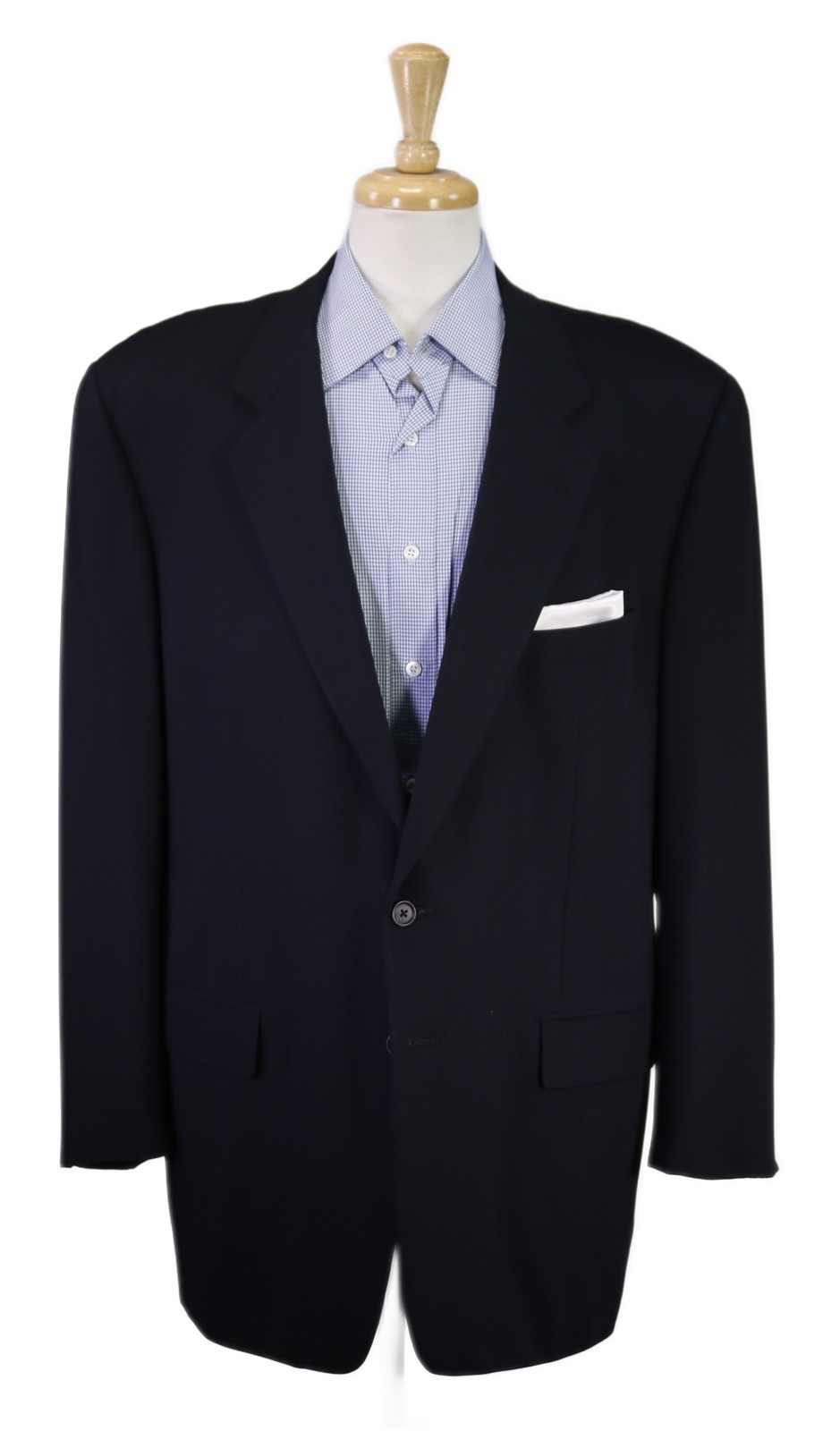 Corneliani Solid Navy Blue 2-Btn Wool Blazer Jack… - image 1