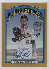 2023 Topps Archives 1972 Fan Favorite Gold Foil 28/50 Ken Waldichuk Auto 3c2