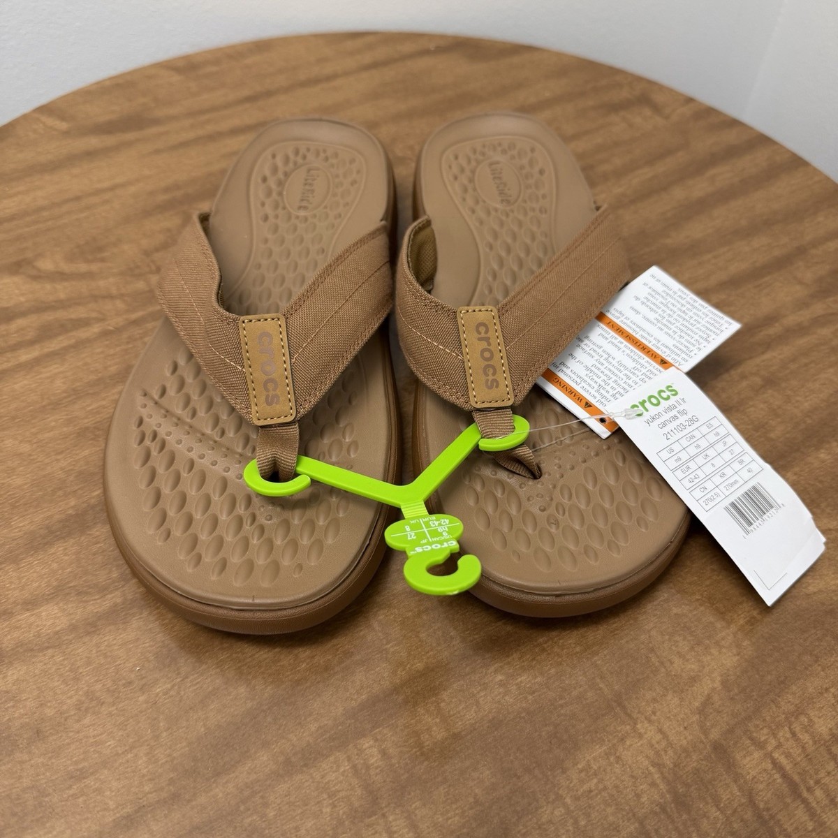  コパ　25 CROCS Men's YUKON VISTA II LiteRide Flip Flop Sandal, Hazelnut